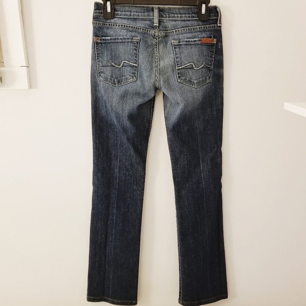 7 for all Mankind dark wash straight leg jeans - Picture 2 of 7